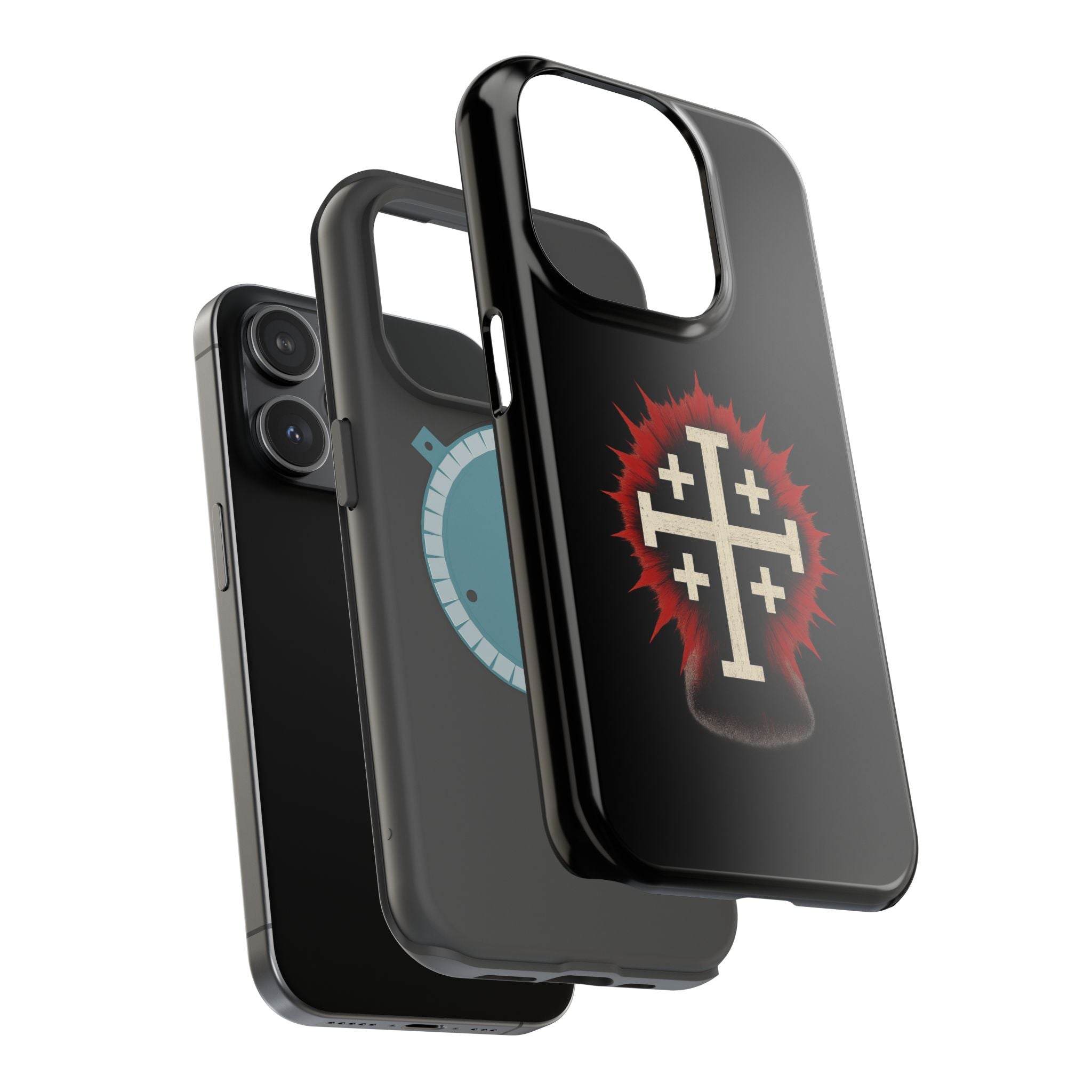 Cross Graphic Impact-Resistant Magnetic Phone Case