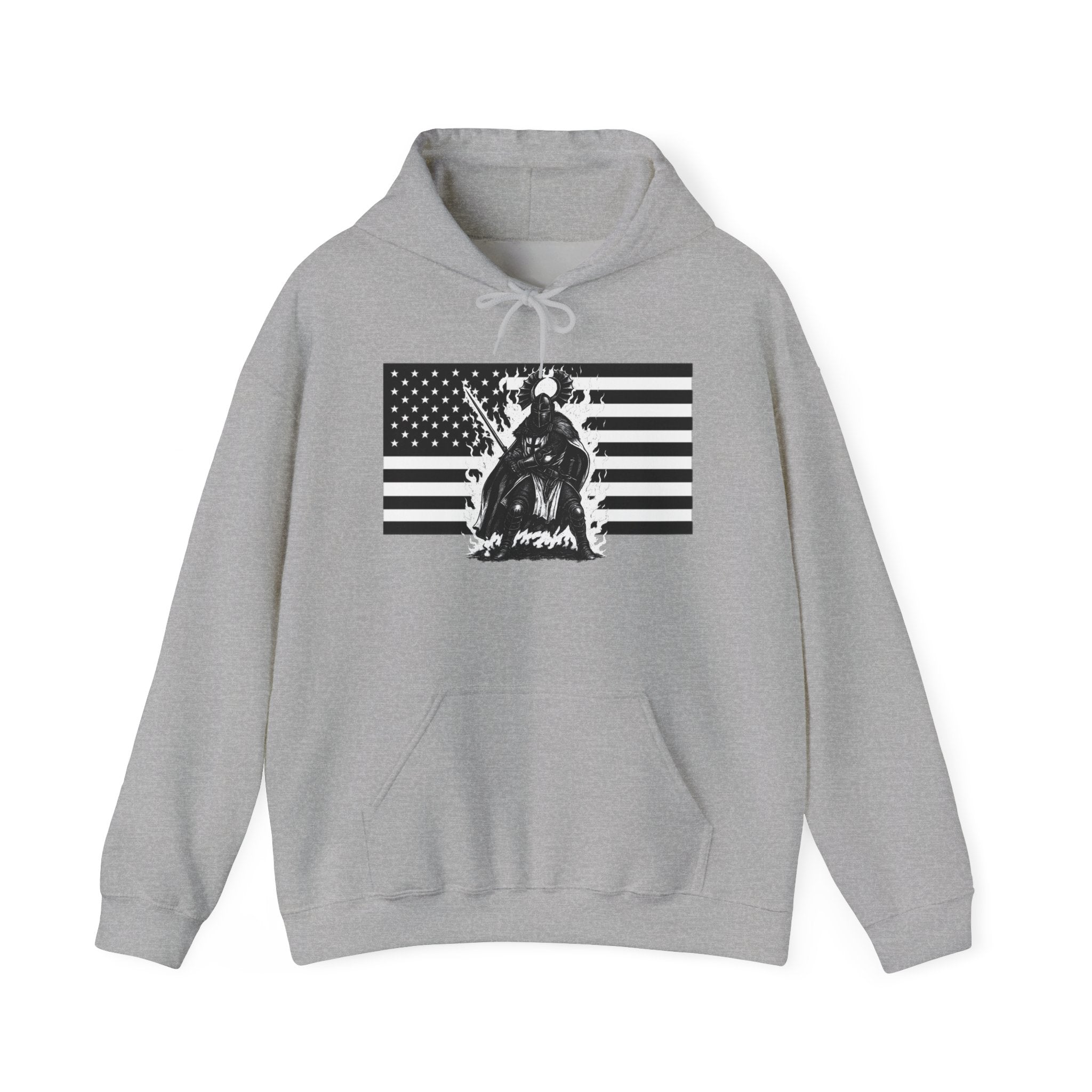 American Crusader Graphic Only Design Pull Over Hoodie Sweatshirt