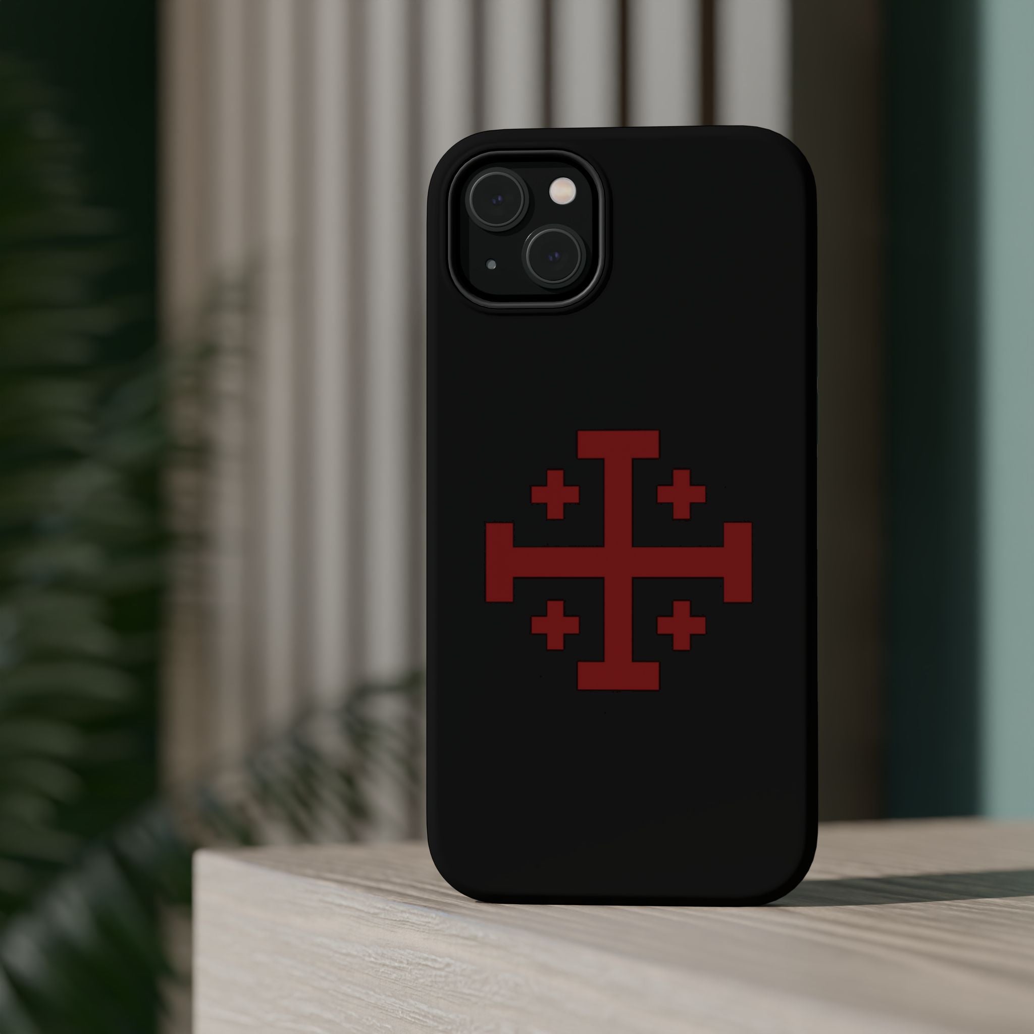 Cross Of Jerusalem Red Design Magnetic Impact-Resistant Cases