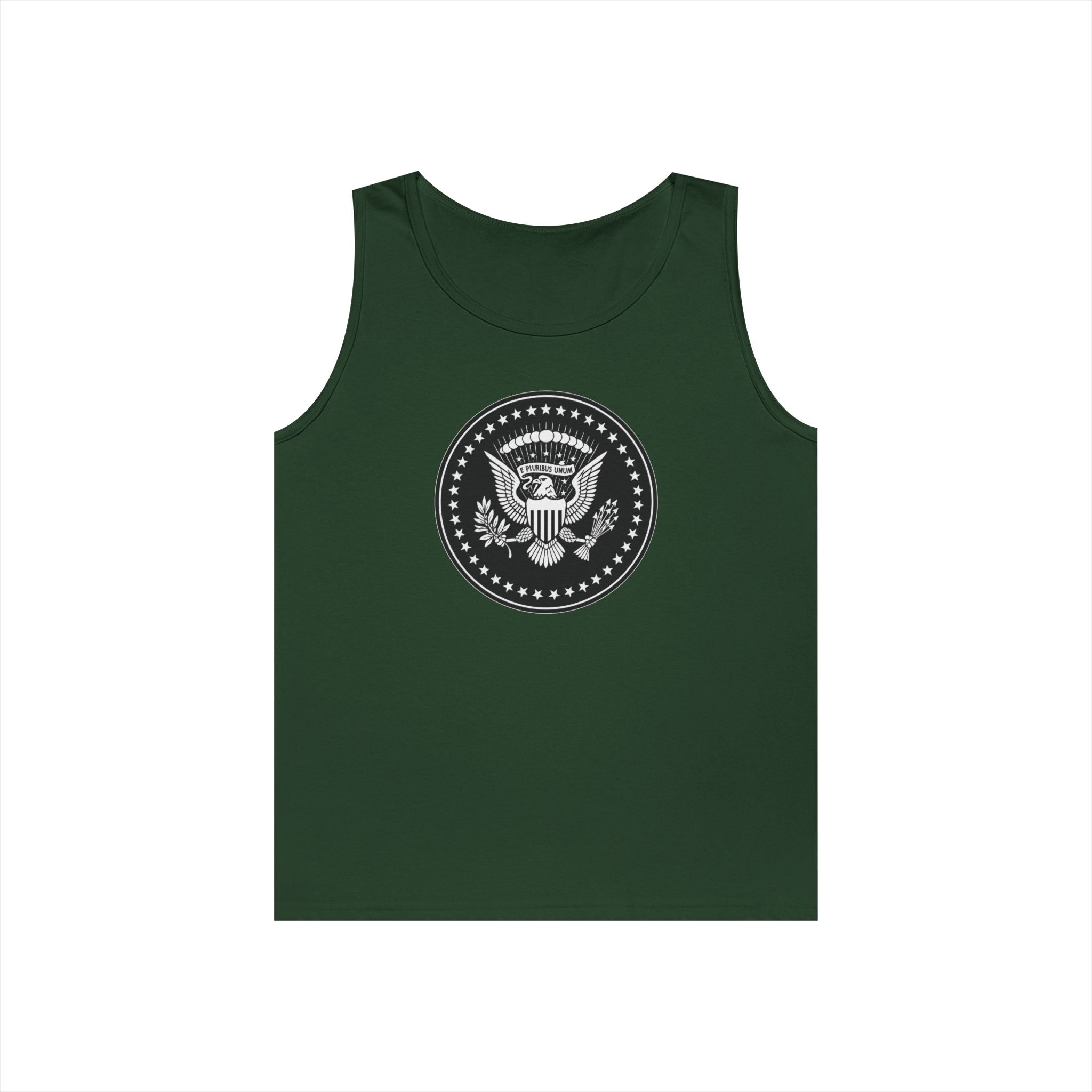 American Eagle Presidential Seal Black Design Unisex Heavy Cotton Tank Top