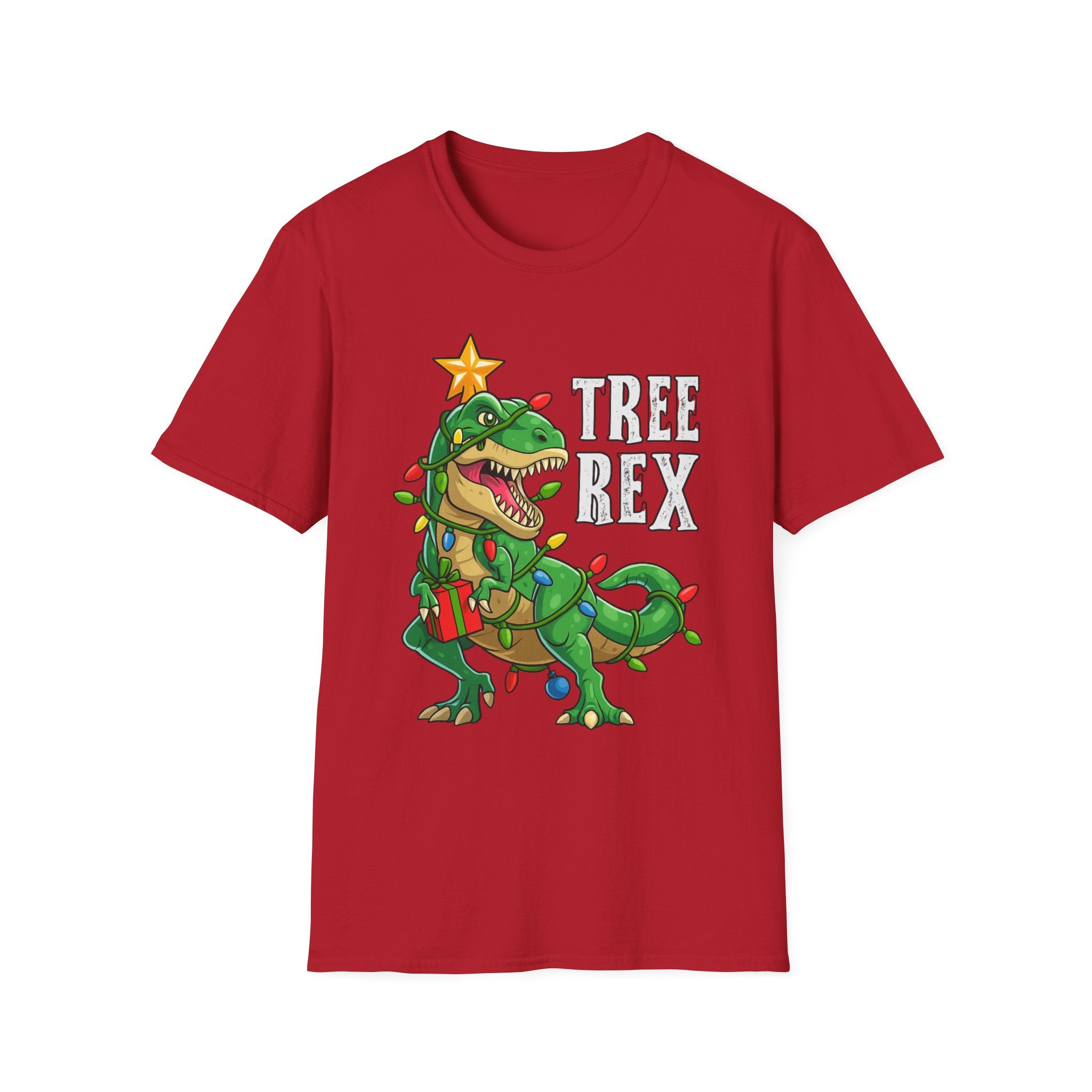 Christmas Tree Rex T-Shirt | Funny Dinosaur Holiday Tee | Festive Graphic Shirt